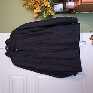 Black  Lightweight Hooded Jacket with Drawstring